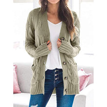 Load image into Gallery viewer, V-neck Long-sleeved Cardigans Sweater Coat
