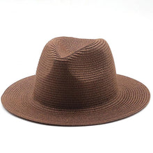 Load image into Gallery viewer, Large-Brimmed Straw Hat Men&#39;S And Women&#39;S Beach Jazz Hats
