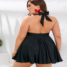 Load image into Gallery viewer, Women&#39;s Fashion Plus Size Fat Skirt Type Solid Color Swimsuit
