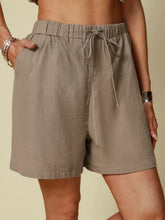 Load image into Gallery viewer, Solid Color Loose Casual Elastic Waist Lace-up Shorts For Women
