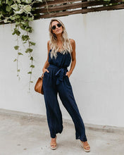 Load image into Gallery viewer, Plain color high waist jumpsuit with wide legs
