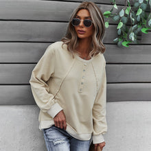 Load image into Gallery viewer, Pullover Long-Sleeved Sweater Round Neck Sweatshirt
