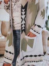 Load image into Gallery viewer, Long Sleeve Printed Cardigan Sweater
