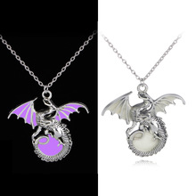Load image into Gallery viewer, Glowing Dragon Pendant Necklace
