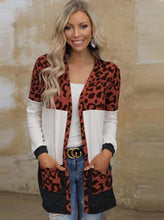 Load image into Gallery viewer, Casual Polyester Leopard V-neck Regular Sleeve Coat
