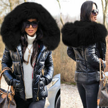 Load image into Gallery viewer, Short Women&#39;s Hooded Down Coat with A Fur Collar
