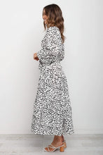 Load image into Gallery viewer, V-neck Leopard Print Long-sleeved Loose Long Dress
