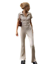 Charger l&#39;image dans la galerie, Women&#39;s Skinny Backless Lapel Button Jumpsuit
