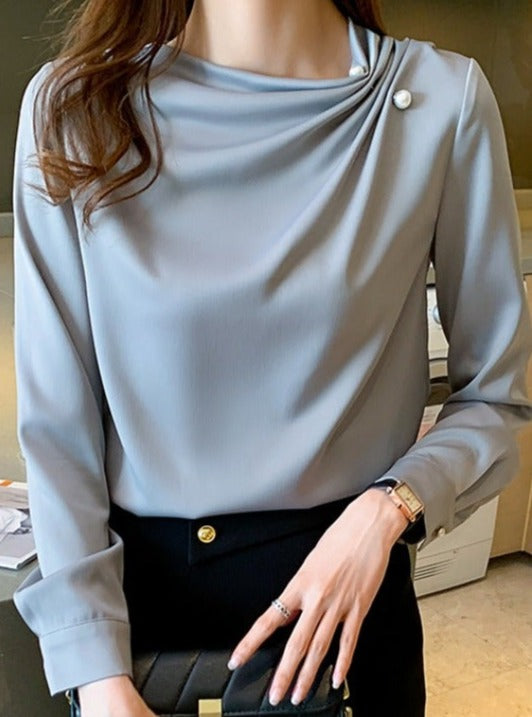 Professional Temperament Long-sleeved Shirt French Style Top
