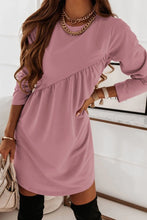 Load image into Gallery viewer, Women&#39;s Long Sleeve Mini Tunic Casual Round Neck Loose Dress
