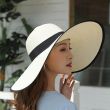 Load image into Gallery viewer, European And American Women&#39;s Large Brim Sun Protection Straw Hat
