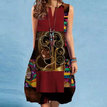 Load image into Gallery viewer, Medium Length Bohemian 3D Foreign Trade Printing Dress
