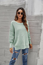 Load image into Gallery viewer, Round Neck Loose Off-shoulder Large Size Solid Color Sweater
