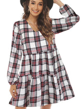 Load image into Gallery viewer, Lantern  With Ruffled Hem And Long Sleeves Dress
