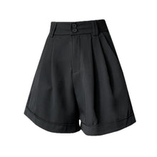 Load image into Gallery viewer, Loose A-Line Wide Leg High Waist Button Elastic Casual Pants Shorts
