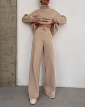 Load image into Gallery viewer, Casual New Knitted Solid Color Loose Pants Suit
