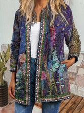 Load image into Gallery viewer, Vintage Ethnic Printed Long Sleeve Cardigan Style Jacket
