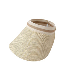 Load image into Gallery viewer, Women&#39;s All-match UV Protection Empty Top Woven Straw Hat
