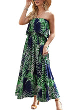 Load image into Gallery viewer, Women&#39;s Printed Sleeveless Tube Top Holiday Beach Dress
