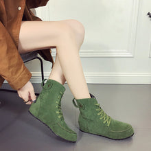 Load image into Gallery viewer, Round-toe Lace-up Foreign Trade Plus Size 43 Spot Women&#39;s Boots
