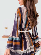 Load image into Gallery viewer, Fashion Style Tie-dye V-neck Long-sleeved Dress Women
