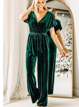 Load image into Gallery viewer, Casual Solid Color Gold Velvet Jumpsuit Women&#39;s Clothing
