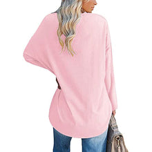 Charger l&#39;image dans la galerie, Solid Color Loose Drop Shoulder Sleeve V Neck Long Sleeve Sweatshirt

