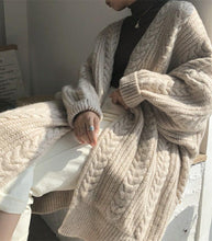 Load image into Gallery viewer, Long-sleeved Sweater Loose-fitting Knit Cardigan Jacket
