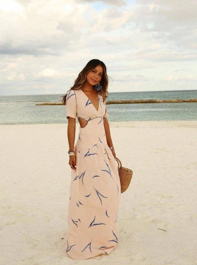 Bohemian Print Long Skirt Beach Dress