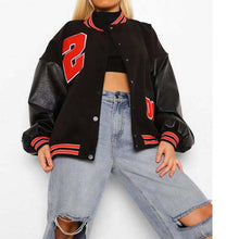 Load image into Gallery viewer, Fashion Letter Embroidery Hip-hop Fleece Leather Jacket
