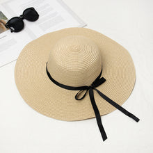 Load image into Gallery viewer, Women&#39;s Big Brim Bow Visor Hat Women Travel UV Protection
