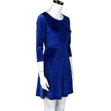 Load image into Gallery viewer, Velvet Dress With Round Neck
