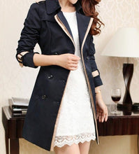 Load image into Gallery viewer, Lady Cotton Plain Shawl Collar Regular Sleeve Coat
