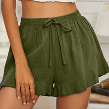 Load image into Gallery viewer, Cotton Linen Shorts Female Summer Loose And Elastic
