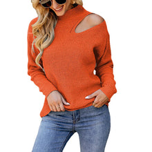 Load image into Gallery viewer, Solid Half High Collar Knitwear Pullover Sweater Women
