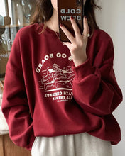 Load image into Gallery viewer, Loose Letter Printed Fleece Sweatshirt For Women
