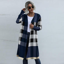 Load image into Gallery viewer, Fashion Plaid Pattern Long Sleeve Unbuttoned Cardigan
