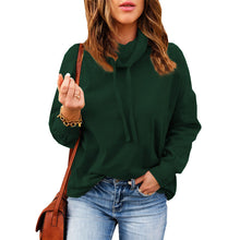 Load image into Gallery viewer, Solid Color New Women&#39;s Turtleneck Drawstring Sweatshirt
