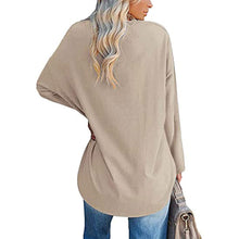 Load image into Gallery viewer, Solid Color Loose Drop Shoulder Sleeve V Neck Long Sleeve Sweatshirt

