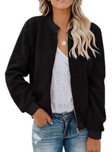Load image into Gallery viewer, Spring Plush Fleece Zipper Jacket Coat Top Women
