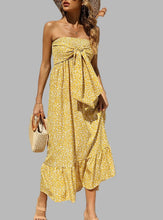 Load image into Gallery viewer, Women&#39;s Floral Off-Shoulder Smocked Tube Top Ruffle Beach Resort Maxi Dress
