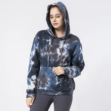 Load image into Gallery viewer, Women&#39;s Casual Cotton Tie Dyed Drawstring Hoodie with Front Pocket
