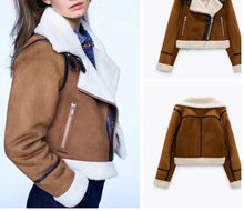 Load image into Gallery viewer, Double-sided Plus Fleece Long-sleeved Warm Cotton Jacket
