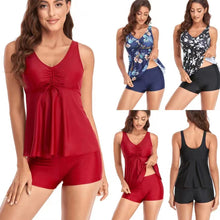 Load image into Gallery viewer, Women&#39;s Split Skirt Boxer Swimsuit Tankini Swimsuits
