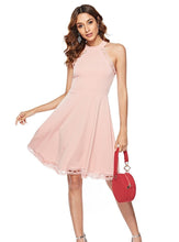 Load image into Gallery viewer, Fashion Round Neck Sleeveless Plain Polyester Semi Dress
