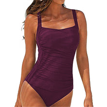 Load image into Gallery viewer, Sexy Solid Color Shoulder Strap Ladies Swimwear
