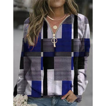 Load image into Gallery viewer, Women&#39;s Tops Checkered Sweatshirt Fleece Jackets
