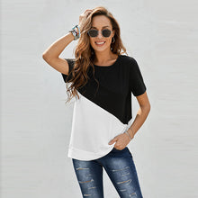 Load image into Gallery viewer, Women&#39;s Fashion Simple Casual Round Neck Pullover Short Sleeve
