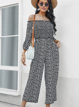 Load image into Gallery viewer, Wide Leg Pants Print Jumpsuit One Shoulder Top

