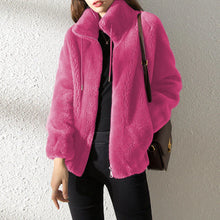Load image into Gallery viewer, Double Faced Fleece Warm High Neck Sweater Women Cardigan
